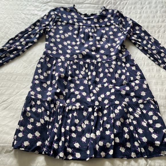 J. Crew Tie Neck Tiered Dress in Scattered Peony - Picture 10 of 11